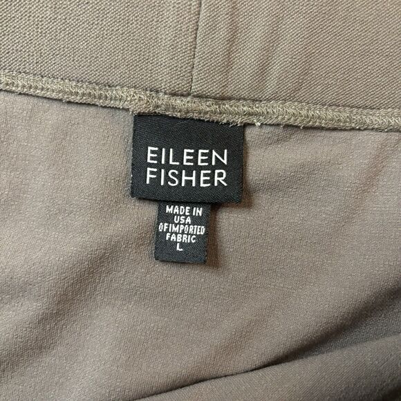 $188 Eileen Fisher Women's Brown Flared Ponte Midi Skirt Size L - Picture 4 of 12